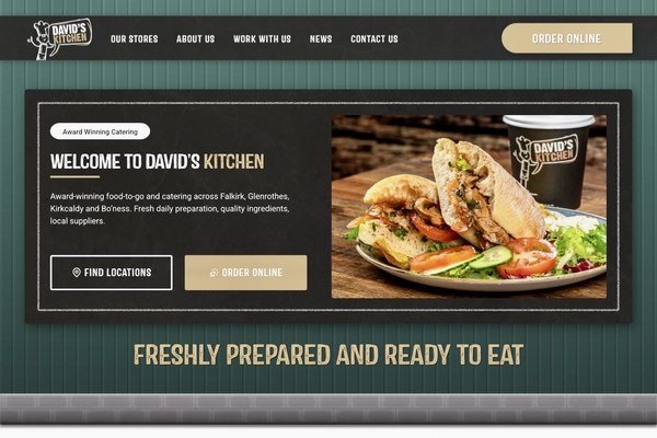 David's Kitchen website screenshot