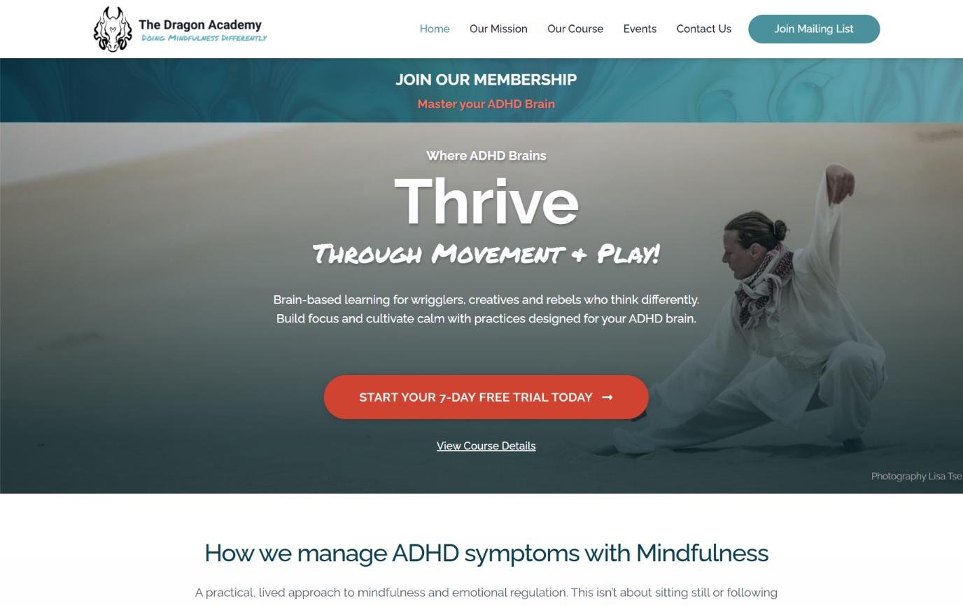 Dragon Academy website screenshot