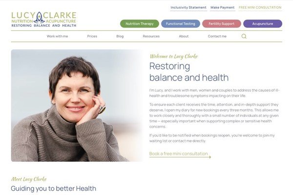 Lucy Clarke website screenshot